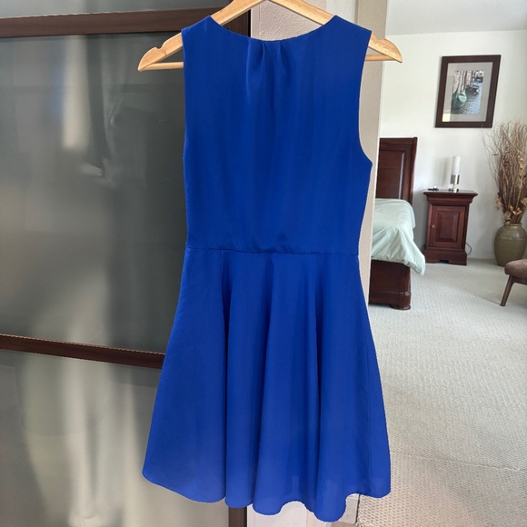 Express Fit & Flare Mini Dress - Blue Size 4 - Picture 5 of 9